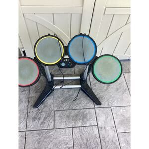 Xbox 360 Rock Band Drum Set Wired Harmonix 822149 Untested With Stand